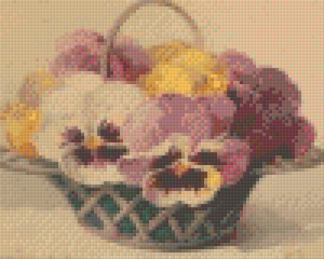 Basket Of Pansies Four [4] Baseplate PixelHobby Mini-mosaic Art Kit image 0